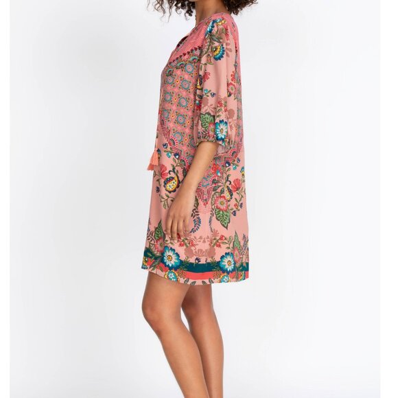 Johnny Was - Lakshmi Silk Mini Dress - Mother’s Collection L - Picture 5 of 5